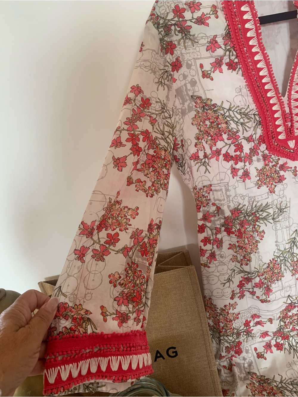 Tory Burch print Embroidered floral tunic  dress - Picture 7 of 13